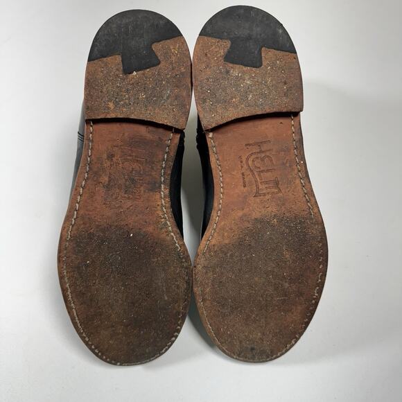 HELM Men’s Black Leather Zip Ankle Boots 11M USA Made Minimalist Core - Picture 4 of 9